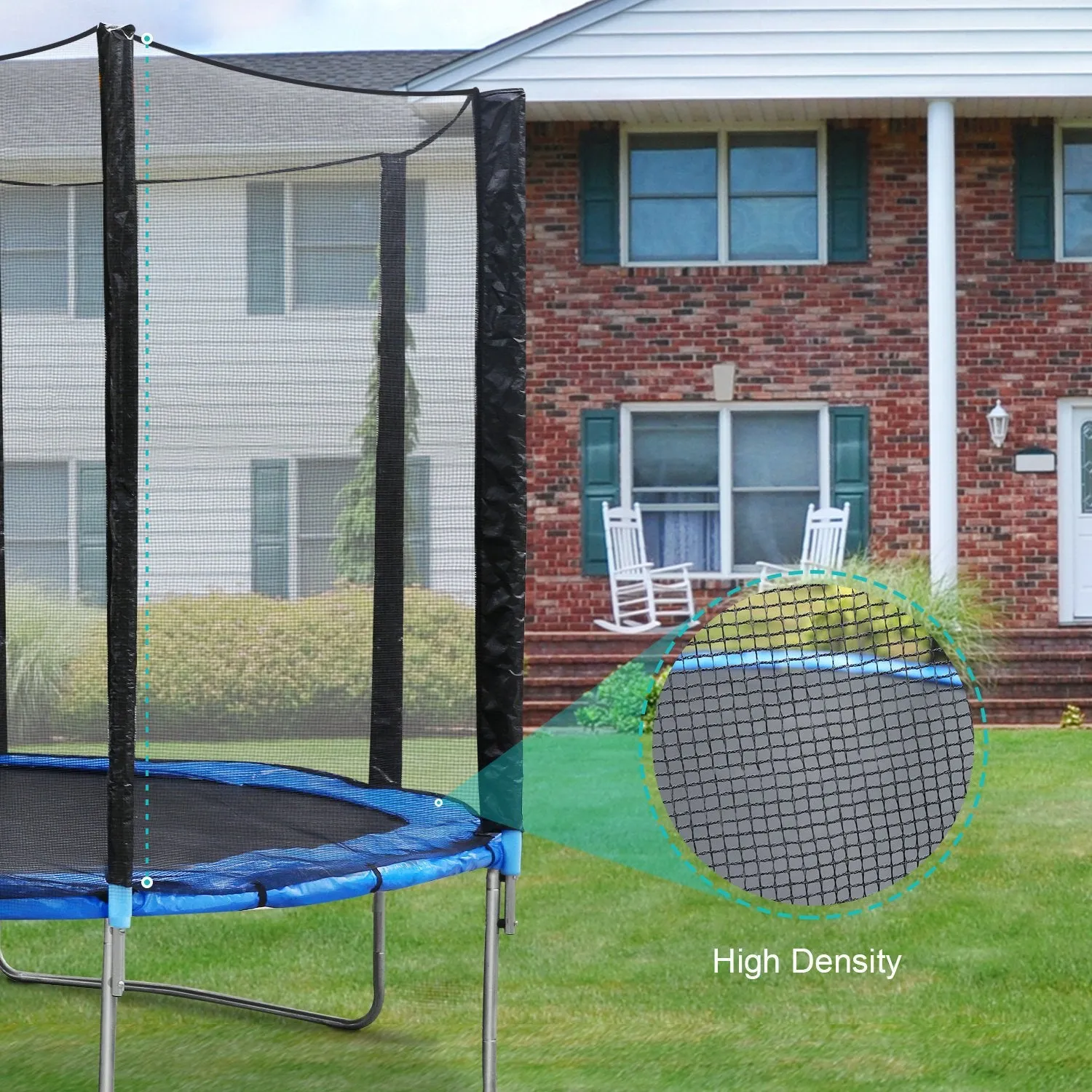 14 FT Trampoline for Kids Adults--Cutting-Edge Polypropylene Jumping Mat with Recreation Trampoline Ladder & Enclosure Safety Net Provide Bounce Outdoor or Backyards