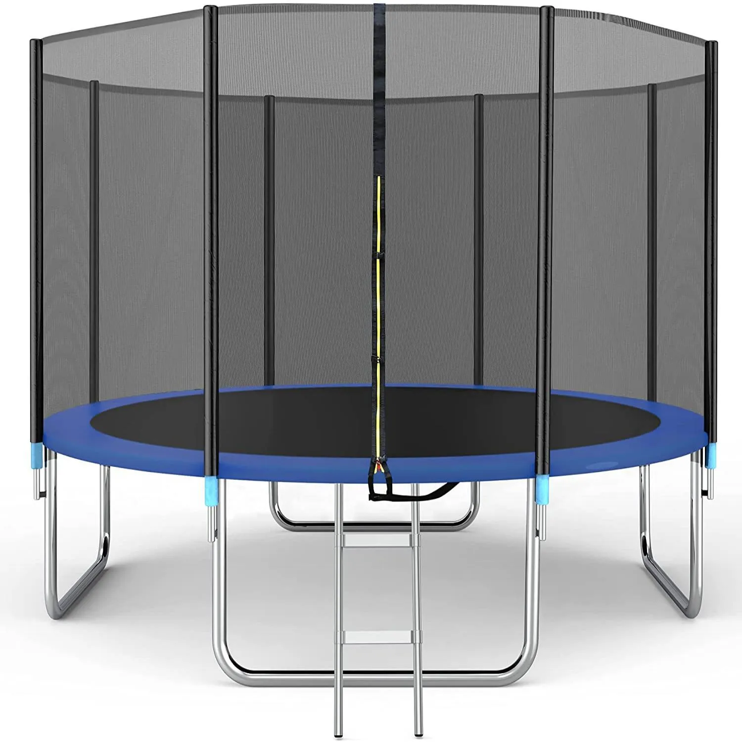 14 FT Trampoline for Kids Adults--Cutting-Edge Polypropylene Jumping Mat with Recreation Trampoline Ladder & Enclosure Safety Net Provide Bounce Outdoor or Backyards