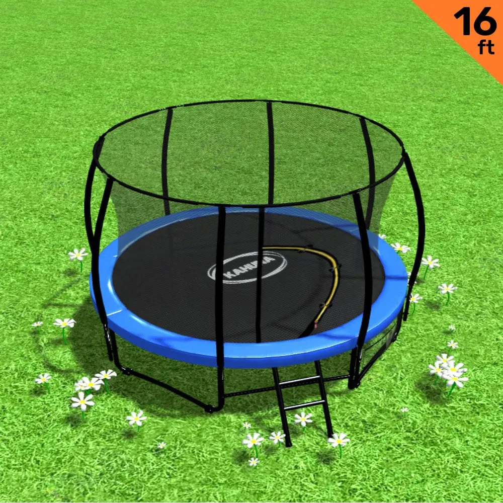 16ft Heavy Duty Trampoline with Net, Ladder, UV Pad - Kahuna