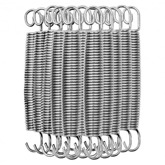 20 pcs 7" Heavy-Duty Galvanized Steel Trampoline Springs Replacement Kit-Silver