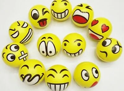 3" Party Pack Emoticon Stress Balls - Stress Reliever Party Favors, Toy Balls, Party Toys (24 pack)