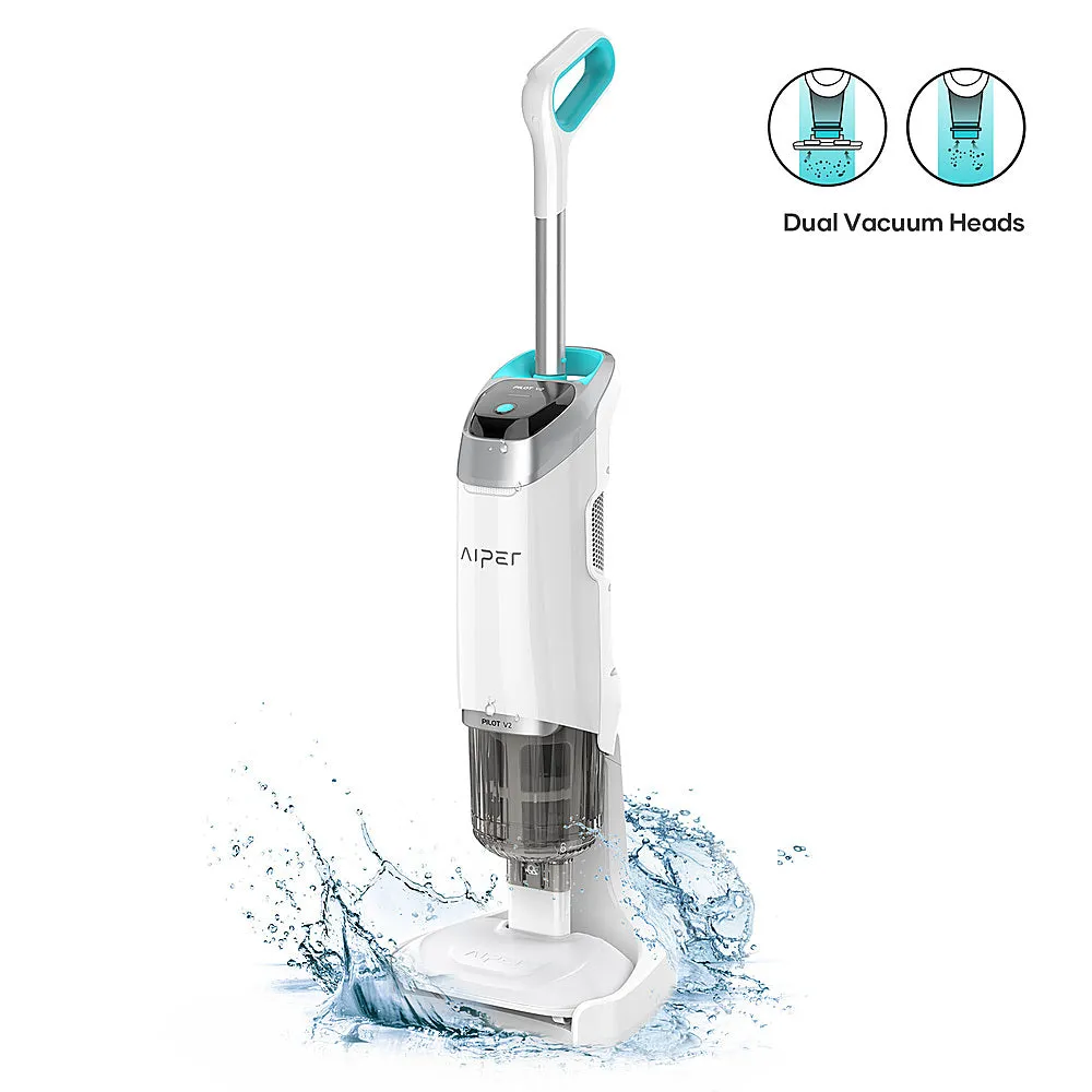 Aiper - Pilot V2 Rechargeable Handheld Pool Vacuum Cleaner, for Above-Ground Inflatable Pools, Hot Tubs, Works with Pool Poles - White