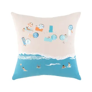 Bird's Eye Beach Scene Indoor Pillow