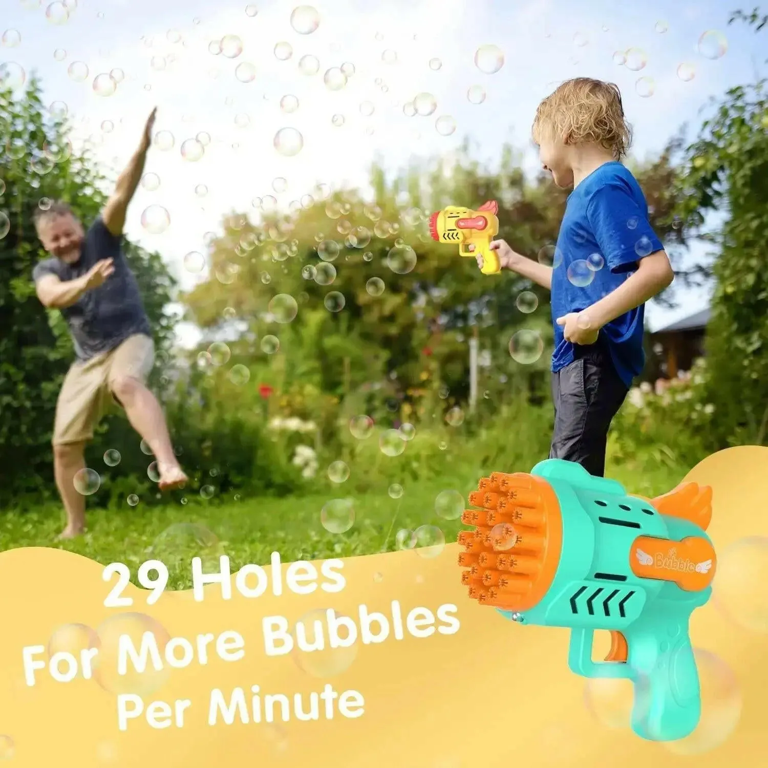 Bubble Machine Gun 29Holes Blaster For Kids