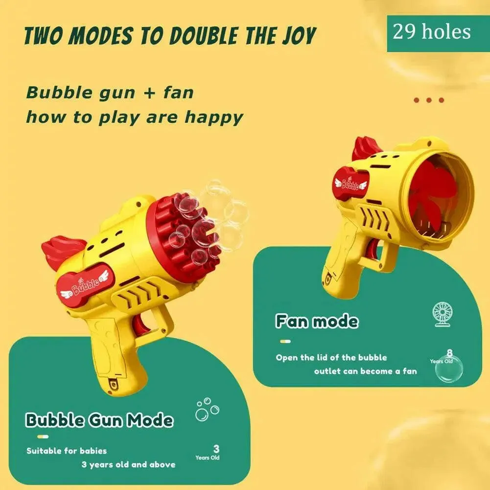 Bubble Machine Gun 29Holes Blaster For Kids