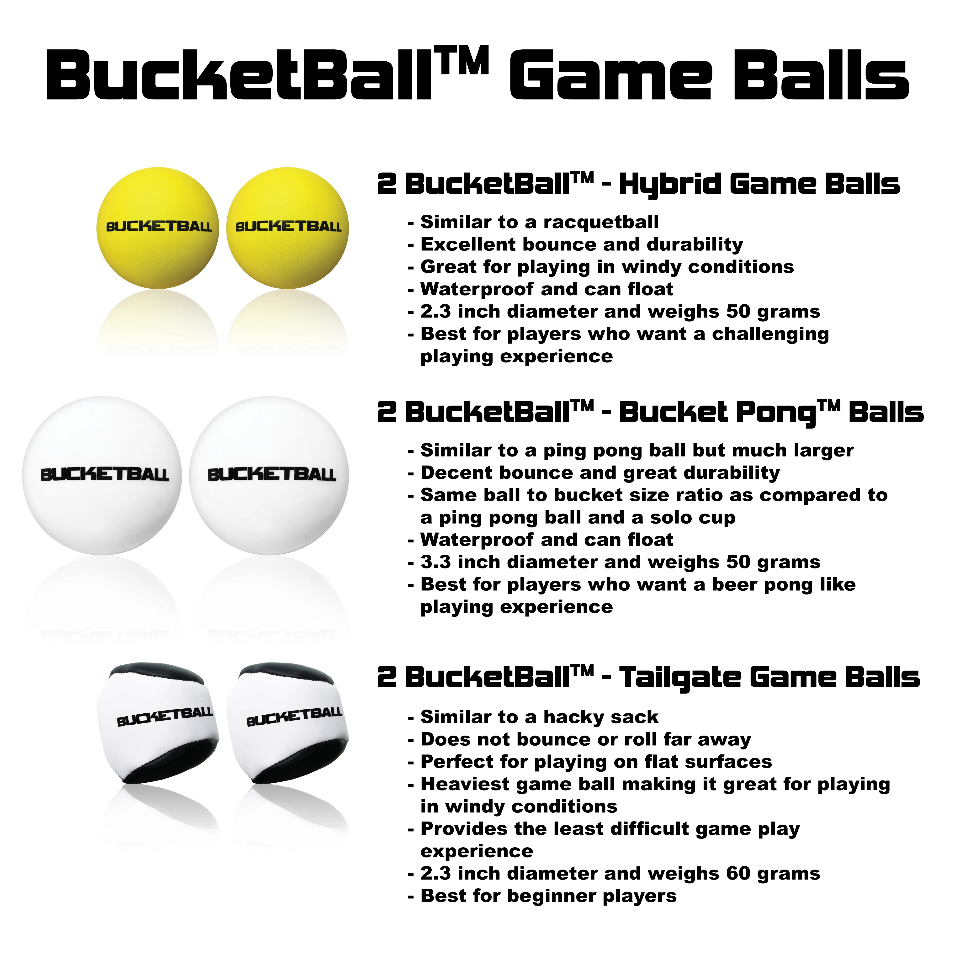 BucketBall - Team Color Edition - Combo Pack (Yellow/White)