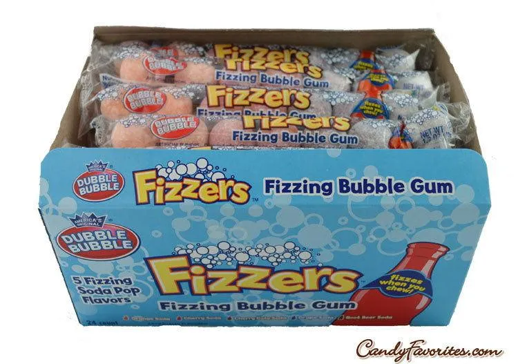 Dubble Bubble Fizzers Fizzing Bubble Gum Tubes