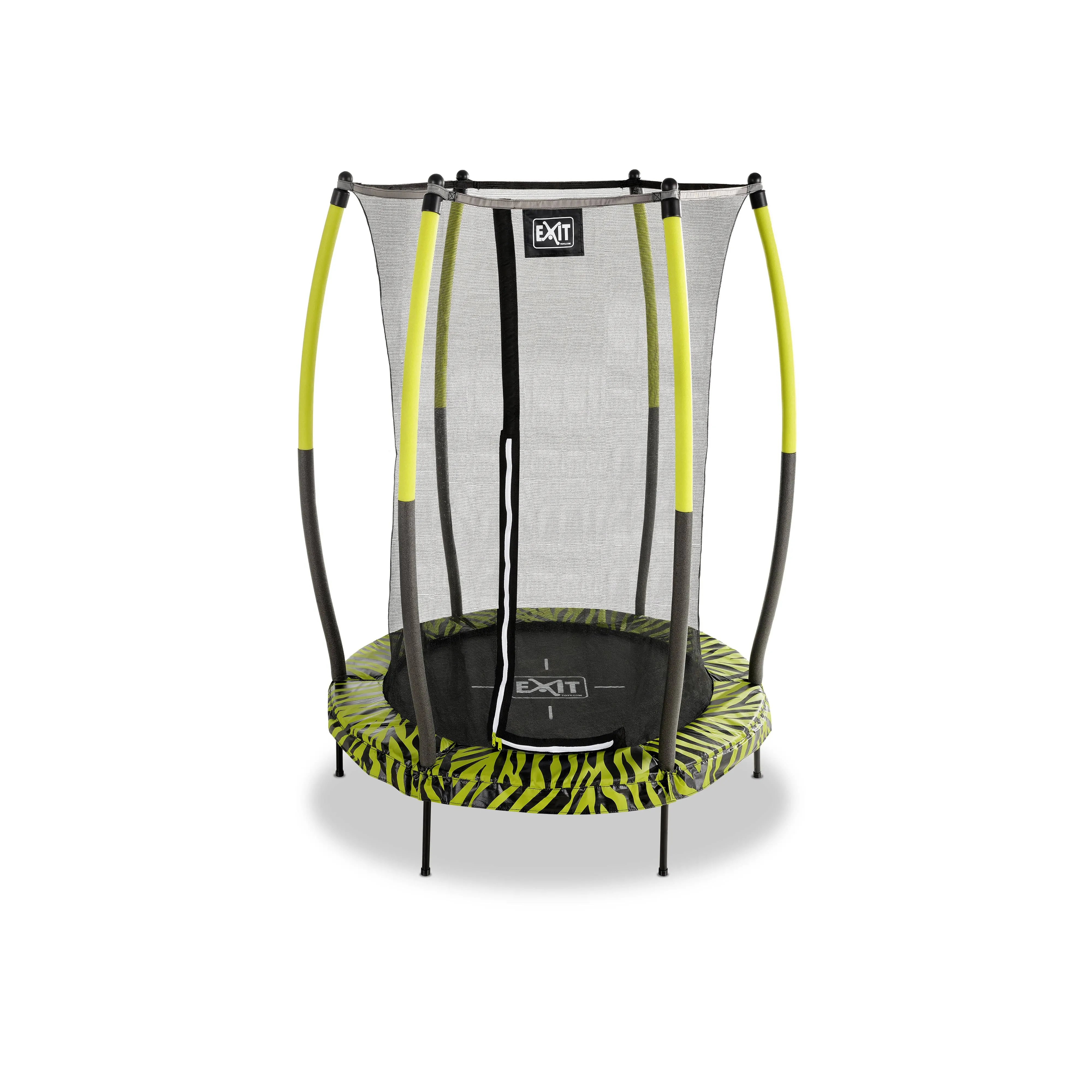 Exit Tiggy Junior Trampoline With Safety Net Ø140cm Black- Grey/Green