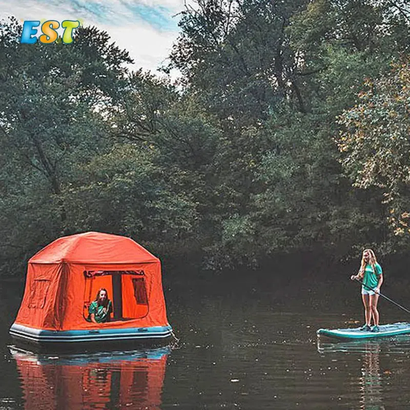 Factory Outdoor Lake Inflatable Shoal Floating Tent Camping Inflatable Raft