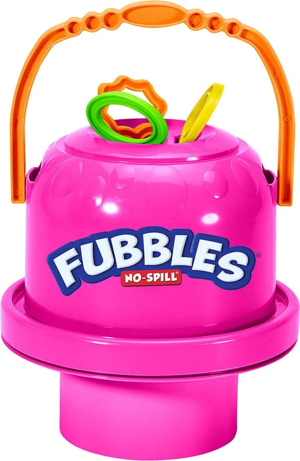 Fubbles No-Spill Big Bubble Bucket with Solution - Outdoor Toys for Kids