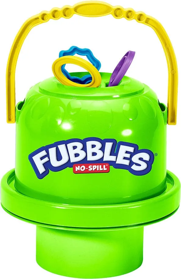 Fubbles No-Spill Big Bubble Bucket with Solution - Outdoor Toys for Kids