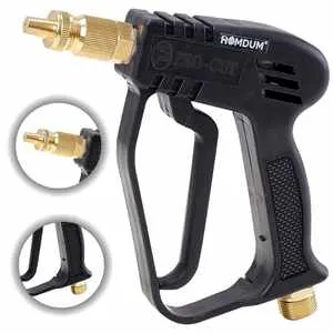 Homdum High Pressure washer Water Spray Gun procut Brass Hose Nozzle Adjustable Pressure for the car wash Motorbike Cleaning and Gardening Model 137E-1