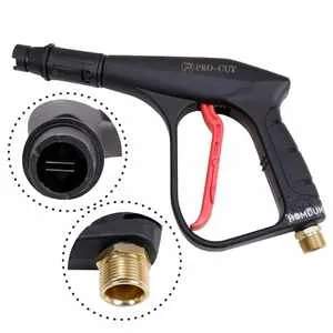 Homdum High Pressure washer Water Spray Gun procut Brass Hose Nozzle Adjustable Pressure for the car wash Motorbike Cleaning and Gardening Model 137E-4