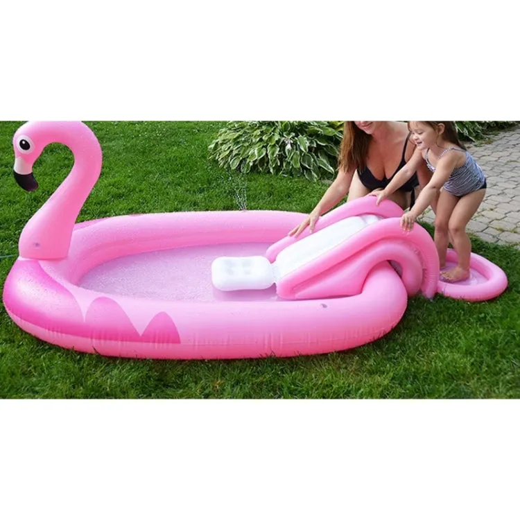 Home Large Cartoon Animal Drama Pool Water Spray Inflatable Swimming Pool Slide Pool( Dinosaur)