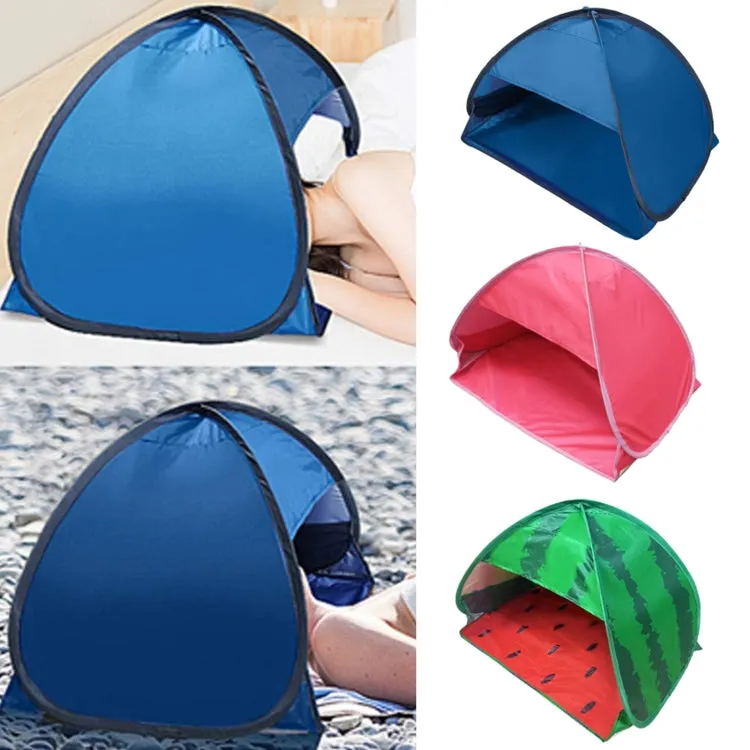 Indoor and Outdoor Automatic Quick Opening Sunshade Headrest Tent, Size: L 80x50x55cm(Red)