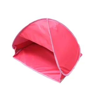 Indoor and Outdoor Automatic Quick Opening Sunshade Headrest Tent, Size: L 80x50x55cm(Red)