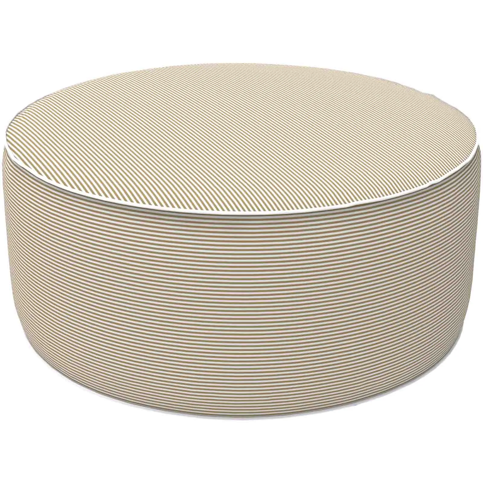 Inflatable Ottoman Stripe Beige LVTXIII Outdoor