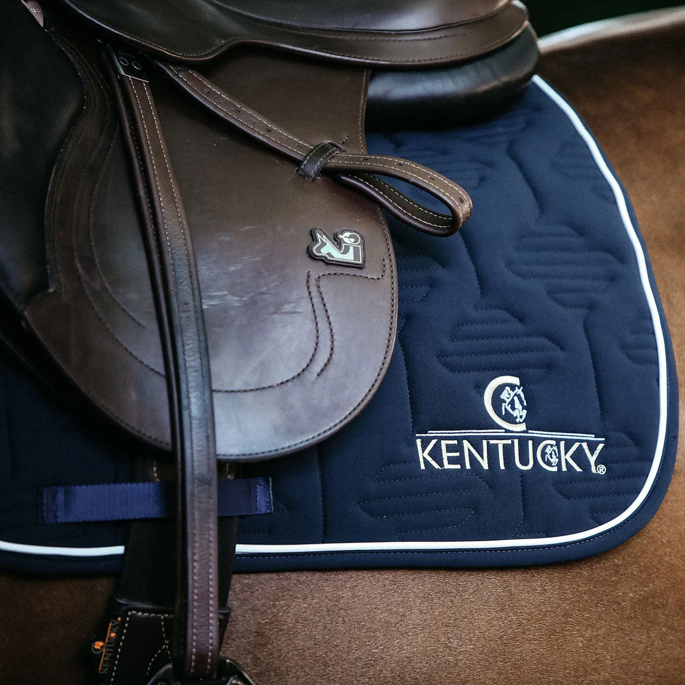 Kentucky Horsewear Colour Edition Jumping Saddle Cloth with Logo - Navy