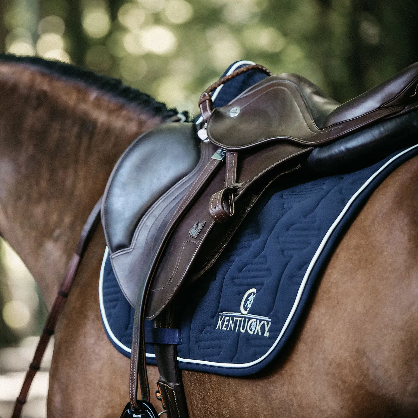 Kentucky Horsewear Colour Edition Jumping Saddle Cloth with Logo - Navy