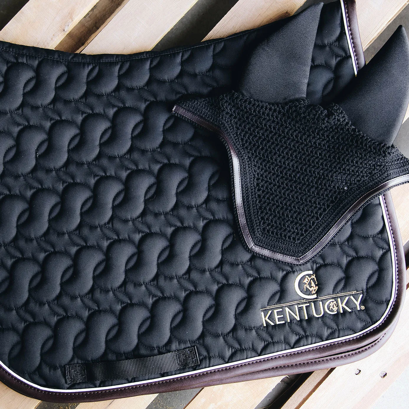 Kentucky Horsewear Logo Jumping Saddle Cloth - Black