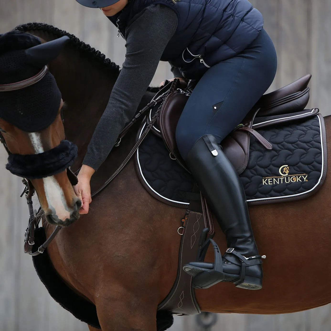 Kentucky Horsewear Logo Jumping Saddle Cloth - Black