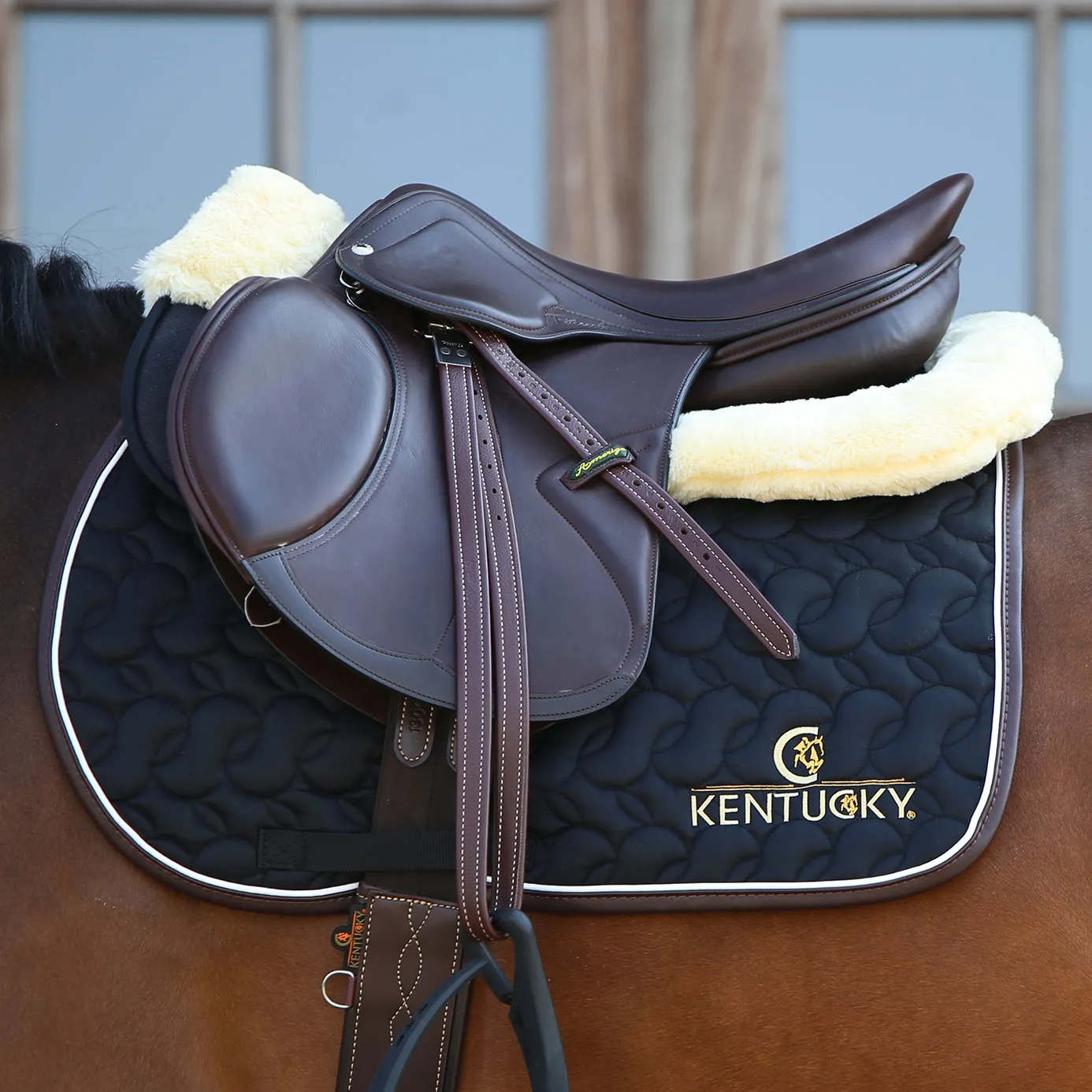 Kentucky Horsewear Logo Jumping Saddle Cloth - Black