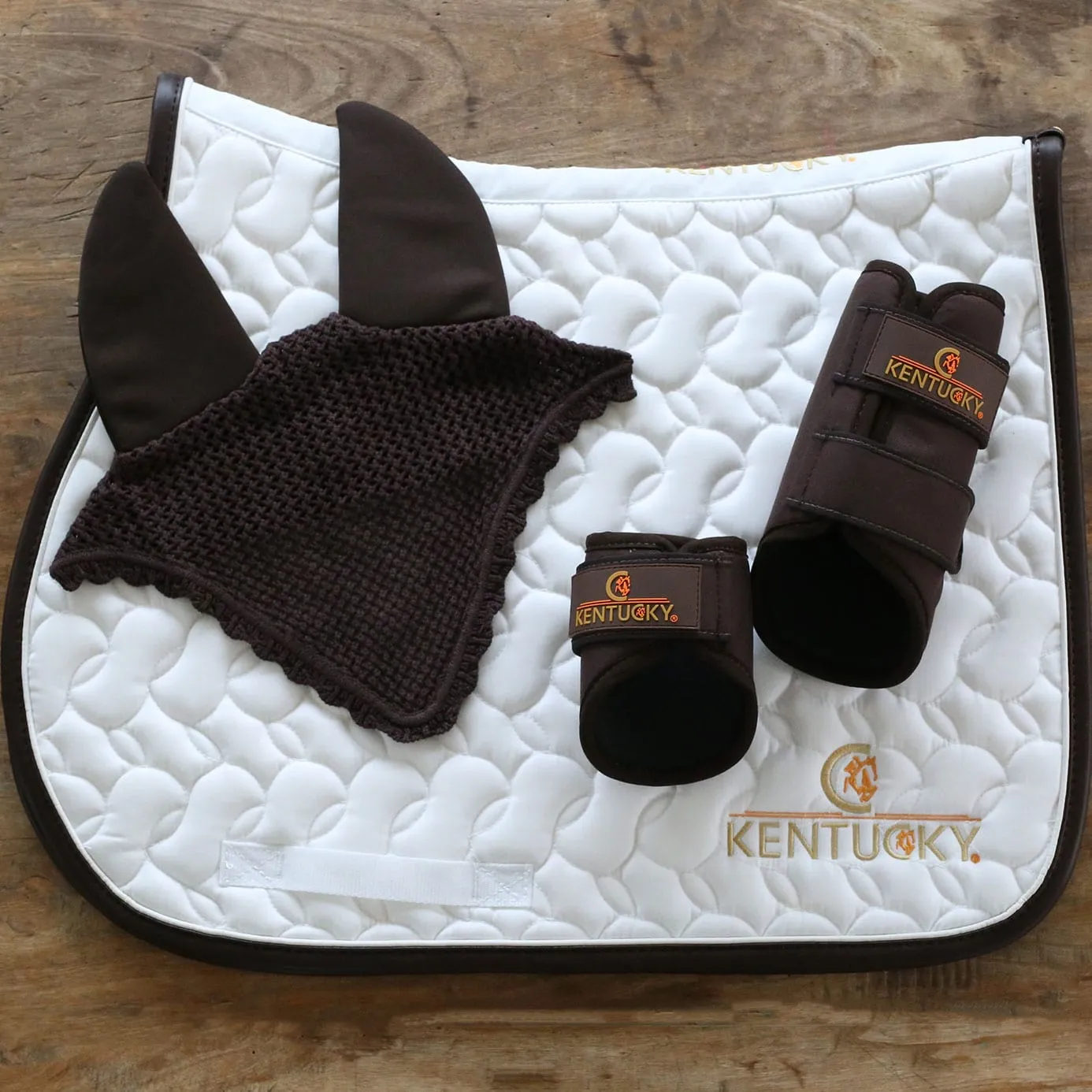 Kentucky Horsewear Logo Jumping Saddle Cloth - White