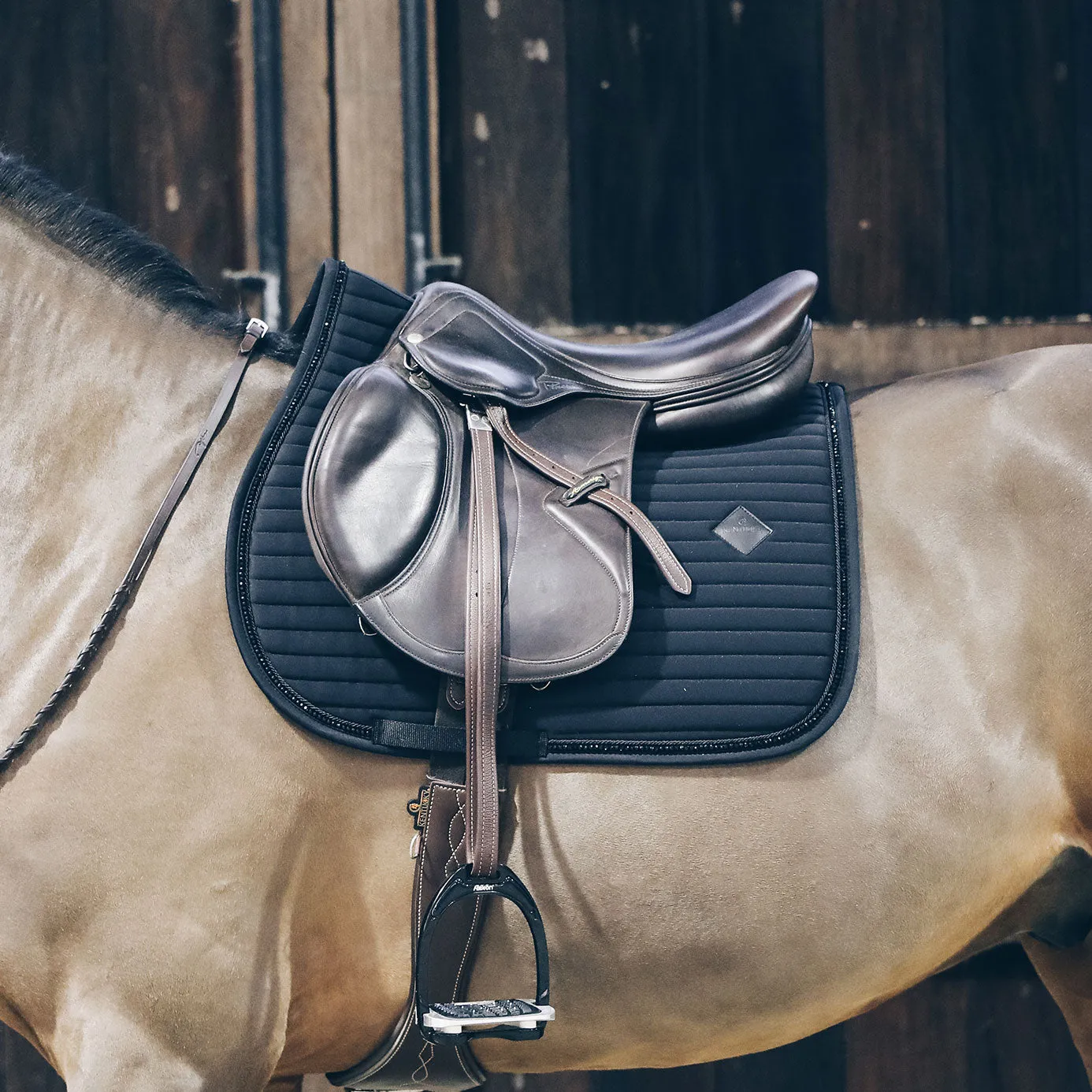 Kentucky Horsewear Pearls Jumping Saddle Cloth - Black