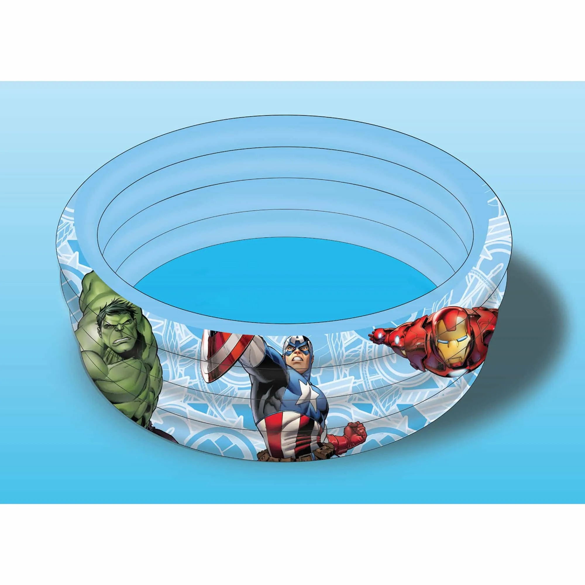 Marvel Avengers Inflatable Swimming Pool for Kids, 3 Rings Kiddie Pool for Toddlers Infant Baby for Backyard Indoor Outdoor Pool Party Games || 3-8 Years