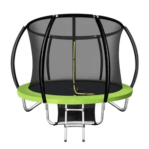 Mazam 8FT Trampoline Round Trampolines Kids Enclosure Safety Net Outdoor Indoor