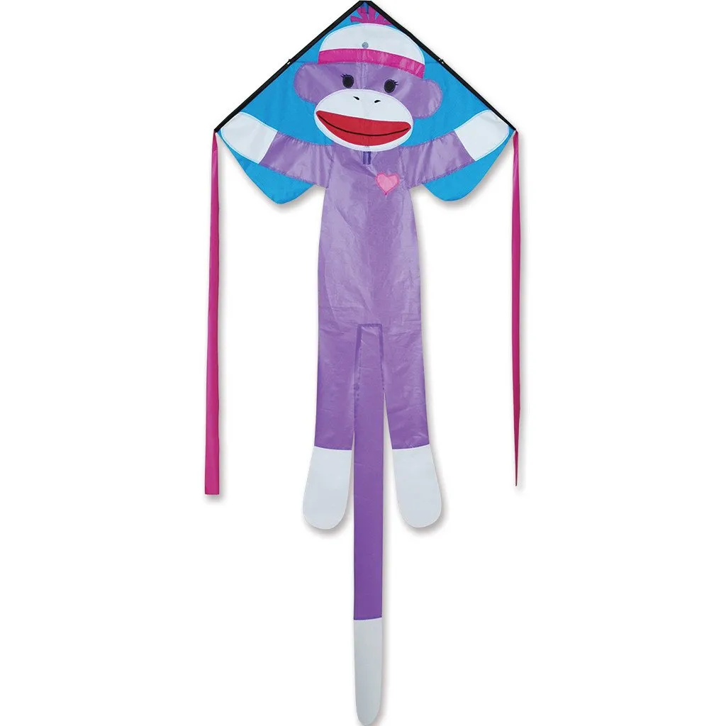 Regular Easy Flyer Kite - Girly Sock Monkey