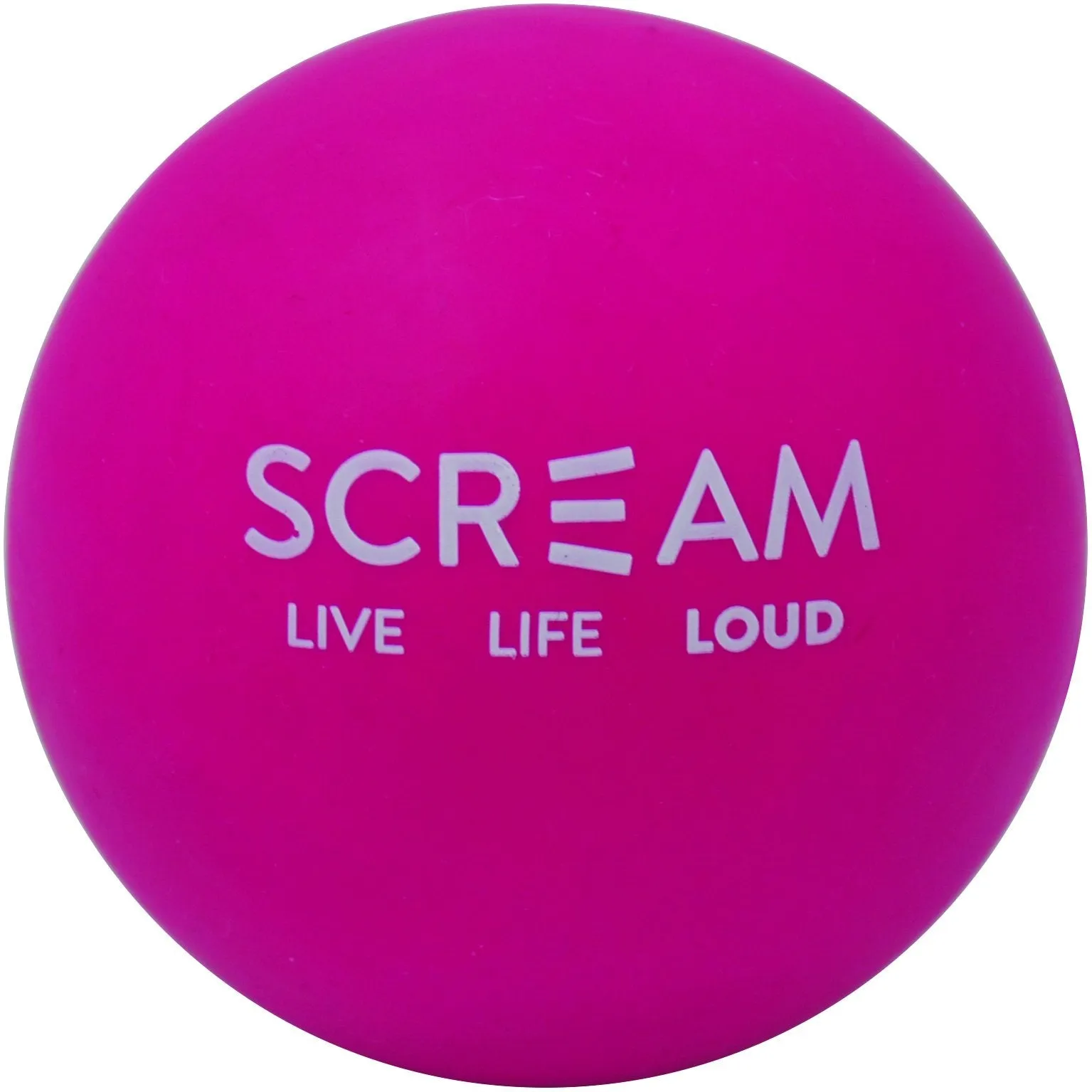 Scream Rubber Ball Pink Dog Toy